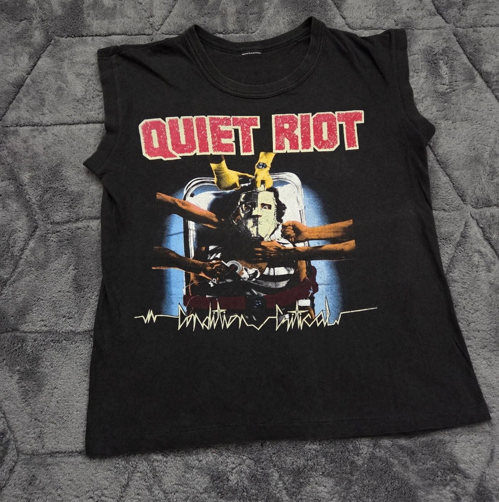 VTG Quiet Riot Condition Critical Muscle Tee Glow In The Dark Single Stitch RARE